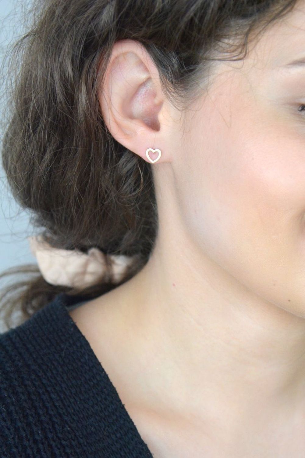 Kolczyki złote serca puste w środku pr 333, KL 6284 333.jpg